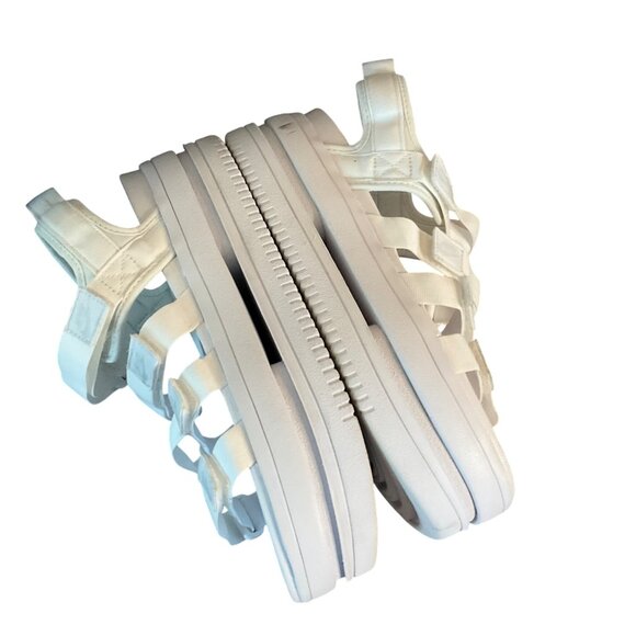 Nike White hook & loop Strap Platform Sandals For Women Size 10 US - Picture 7 of 10